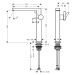 Hansgrohe Tecturis E, páková umývadlová batéria 240 Fine CoolStart EcoSmart+ bez odtokovej garni