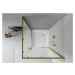 MEXEN/S - Rio sprchovací kút štvorec 90 x 90, dekor, zlato + vanička Rio vrátane výpuste 860-090