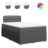 vidaXL Boxspring posteľ s matracom, tmavosivá 120x190 cm, látka