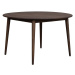 Tmavohnedý okrúhly rozkladací jedálenský stôl z dubového dreva ø 120 cm Tyler – Rowico