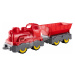 Nákladný vlak Mini Train With Wagon Power Worker BIG s vyklápateľným vozňom dĺžka 45 cm červený 