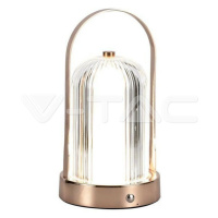 LED stolová lampa 1800 mAh batéria D: 120 * 190 starožitné bronzové pokovovanie 3V1 VT-105