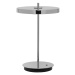 LED stolová lampa so stmievačom v striebornej farbe s kovovým tienidlom (výška  31 cm) Asteria M