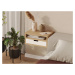 Benlemi Drevený závesný nočný stolík v scandi štýle HYLLE biely Zvoľte kvalitu dreva: 1. Dubový 