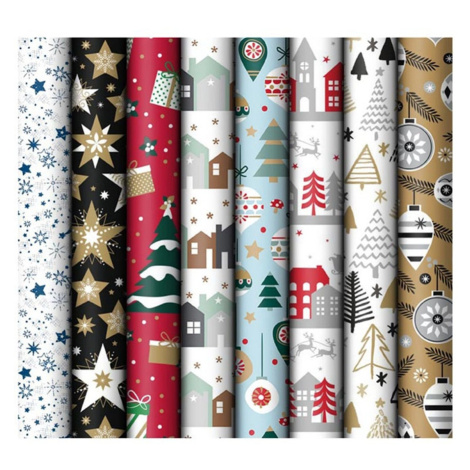 MFP Baliaci vianočný papier rôzne vzory 1000 x 70 cm, 1 ks MFP paper