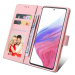 Diárové puzdro na Samsung Galaxy A53 5G A536 Tech-protect Wallet kvety - ružové