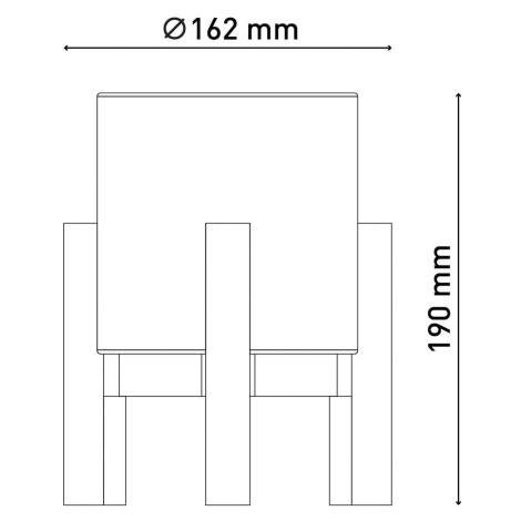 Stolná LED lampa Madita, výška 19 cm, prírodná/látka