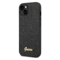 Kryt na Apple iPhone 14 Plus Guess Glitter Flakes Metal Logo GUHCP14MHGGSHK čierne