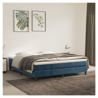 vidaXL Posteľný rám na boxspring tmavomodrý 180x200 cm zamat