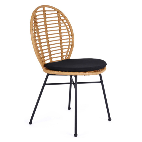 Záhradná stolička K472 hnedo-čierna Halmar