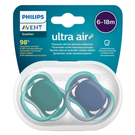 PHILIPS AVENT Cumlík Ultra air neutral 6-18m chlapec modrá 2 ks