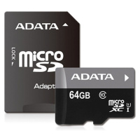 ADATA MicroSDXC karta 64GB Premier UHS-I Class 10 + SD adaptér