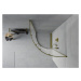 MEXEN - Rio sprchovací kút štvrťkruh 70 x 70, dekor, zlatá 863-070-070-50-30