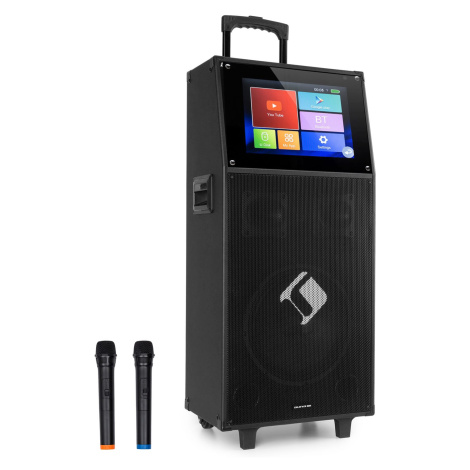 Auna KTV M, karaoke systém, 12,1" dotykový displej, 2 UHF mikrofón, WiFi, BT, USB, SD, HDMI, voz