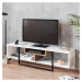 Biely TV stolík v dekore duba 149x40 cm Asal - Kalune Design