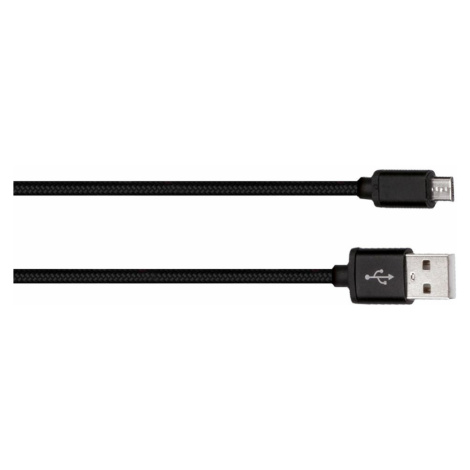 Solight USB kábel, USB 2.0 A konektor - USB B micro konektor, blister, 2m