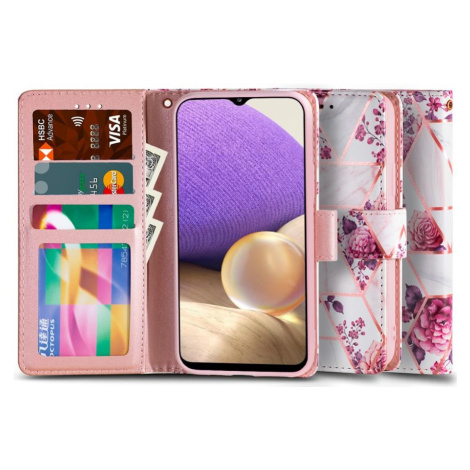 Diárové puzdro na Samsung Galaxy A52/A52 5G Tech-protect kvety