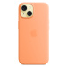 Apple silikónový kryt s MagSafe na iPhone 15 sorbetovo oranžová