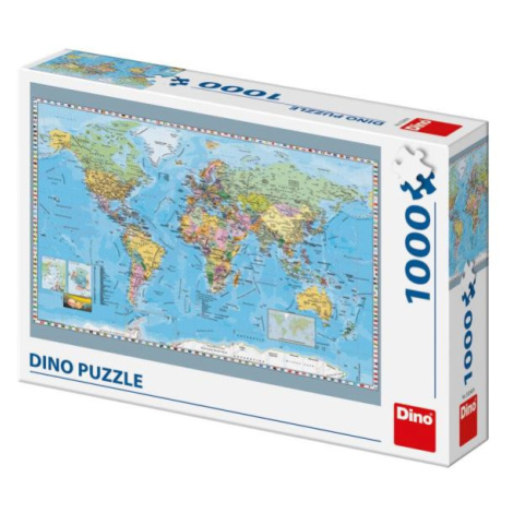 Puzzle Dino Politická Mapa Sveta, výrobca Trefl.