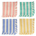 Ľanové obrúsky v súprave 4 ks Stripe Ruffle – Meri Meri