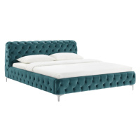 LuxD Dizajnová posteľ Rococo 180 x 200 cm modrý zamat