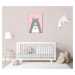 Impresi Obraz Pink grey bear - 40 x 60 cm