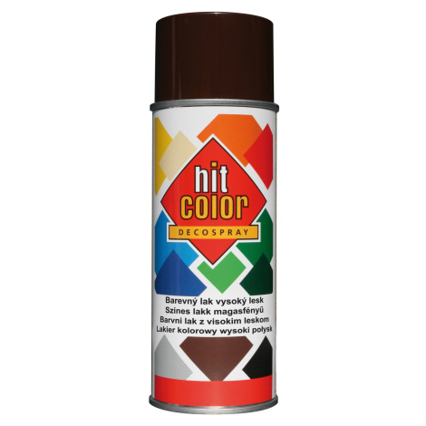 hitcolor Dekoratívny lak v spreji vysoký lesk RAL 8017 čokoládovo hnedý 400 ml