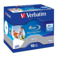 Verbatim BD-R, Single Layer Printable ScratchGuard Plus, 25GB, jewel box, 43713, 6x, 10-pack, pr