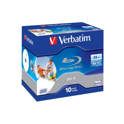 Verbatim BD-R, Single Layer Printable ScratchGuard Plus, 25GB, jewel box, 43713, 6x, 10-pack, pr