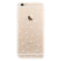 Odolné silikónové puzdro iSaprio - Abstract Triangles 03 - white - iPhone 6/6S