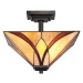 Stropné svietidlo Asheville dizajn Tiffany 30,5 cm