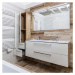 MEREO - Bino, kúpeľňová skrinka vysoká 163 cm, ľava, biela CN667