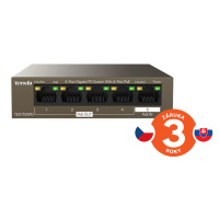 Tenda TEG1105PD 5port PD Gigabit Switch,1x PoE In, 4x PoE Out 802.3af 10/100/1000Mbps