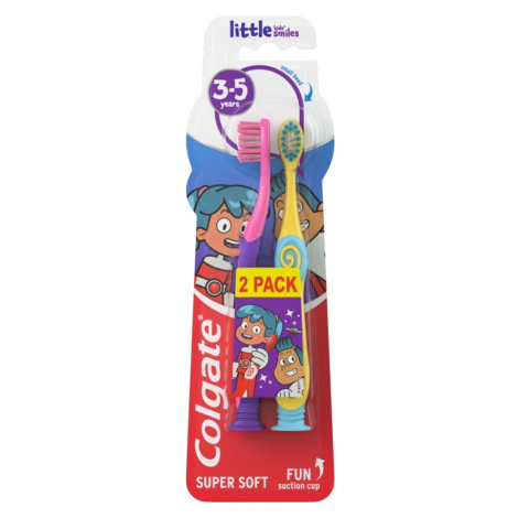 COLGATE Detská zubná kefka Little Kids Smiles pre deti 3-5 rokov 2 kusy