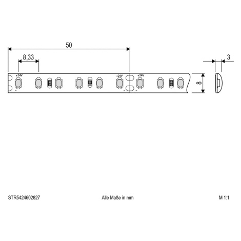 EVN STR5424 LED pásik IP54 5 m 48W 2 700K