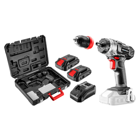 GRAPHITE Akumulátorová vŕtačka/prístroj Energy+ 18V, Li-Ion, odnímateľné 10mm skľučovadlo, 2 2Ah