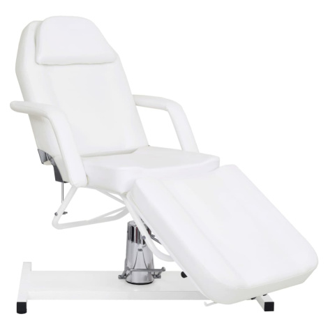 vidaXL Masážny stôl, biely 180x62x(87-112) cm