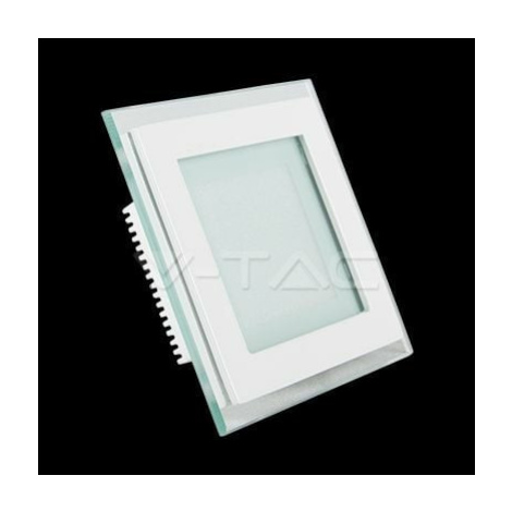 Mini LED panel štvorcový Glass zapustený 12W, 6400K, 840lm, VT-1202G (V-TAC)