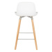 Sada 2 bielych barových stoličiek Zuiver Albert Kuip, výška sedu 65 cm