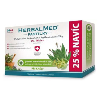 DR. WEISS HerbalMed skorocel + materina dúška + lipa + vitamín C 24+6 pastiliek