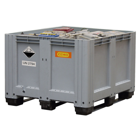 Box na skladovanie a prepravu použitých batérií CEMO