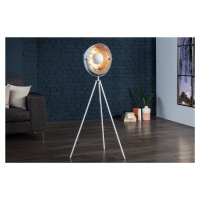 Estila Originálna moderná stojaca lampa Studio 140cm biela/strieborná