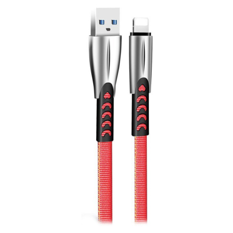 Colorway Dátový Kábel USB-Apple Lightning/ 2.4A/ 1m/ Zinc Alloy/ Červený