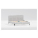 Svetlosivá čalúnená jednolôžková posteľ s roštom 90x200 cm Barker – Ropez