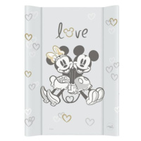 CEBA Podložka prebaľovacia s pevnou doskou COMFORT 50x70 Disney Minnie & Mickey Grey