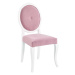 Detská čalúnená stolička ebba - ružová/biela