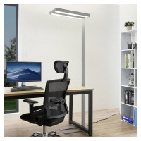 Stojacia lampa Arcchio LED Logan Pro, strieborná, senzor, stmievateľná