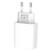 Nabíjačka XO L57 wall charger, 2x USB + USB-C cable (white) (6920680870271)