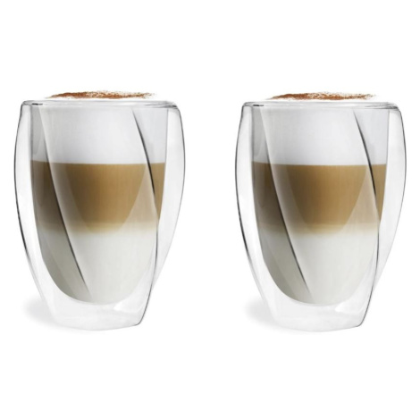 Vialli Design CRISTALLO dvojstenné poháre na kávu (latte) a čaj 300 ml, 2 ks 25493