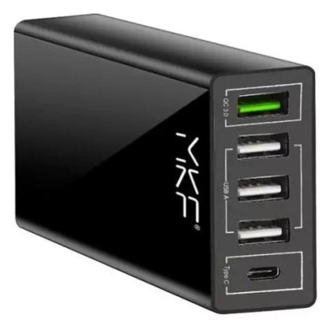 Nabíjačka MKF 4xUSB-A, USB-C, čierna MK Floria